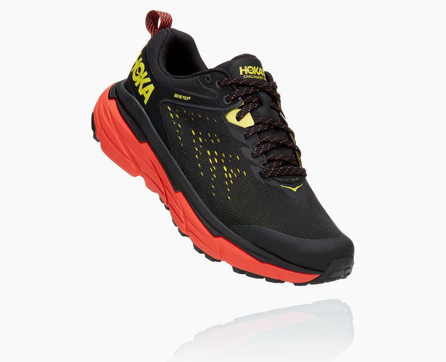 Hoka Mens Trail Shoes NZ - Hoka One One Challenger Atr 6 Black/Red (KLC108693)